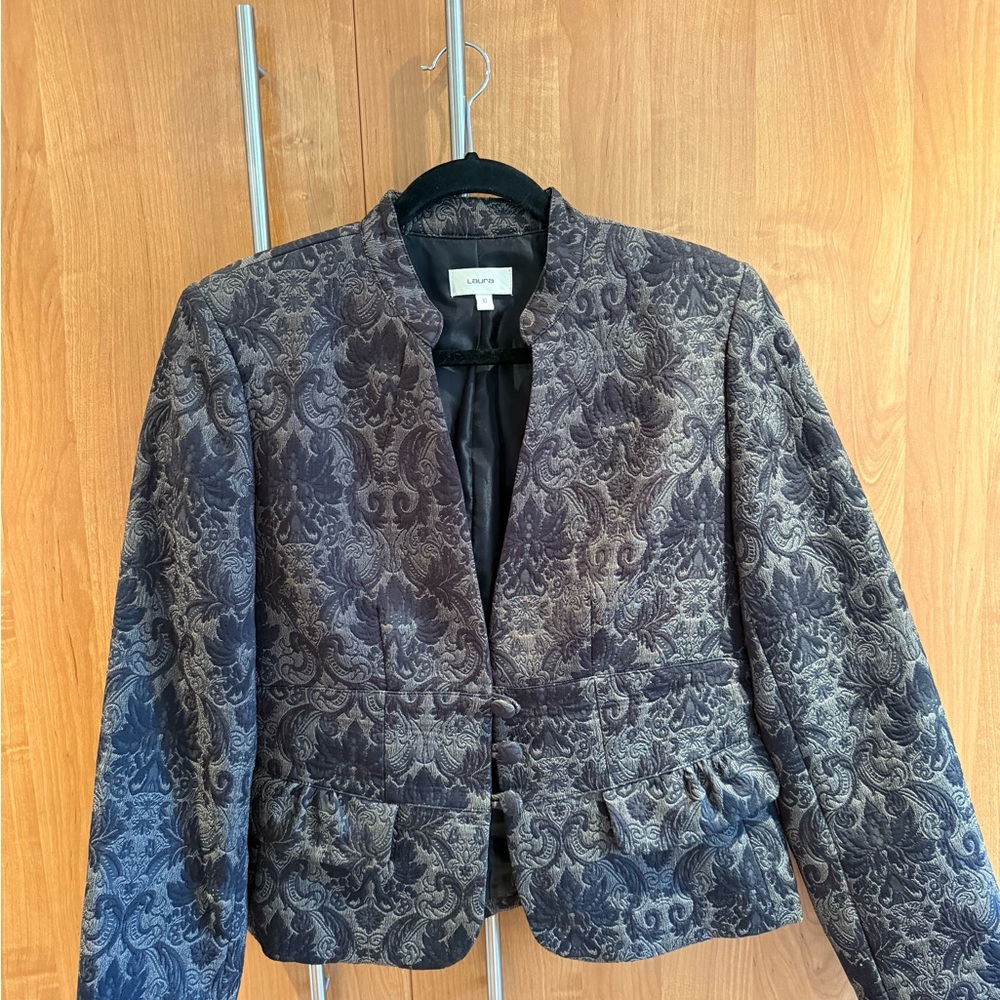 Laura Metallic Brocade Evening Jacket (Size 10)